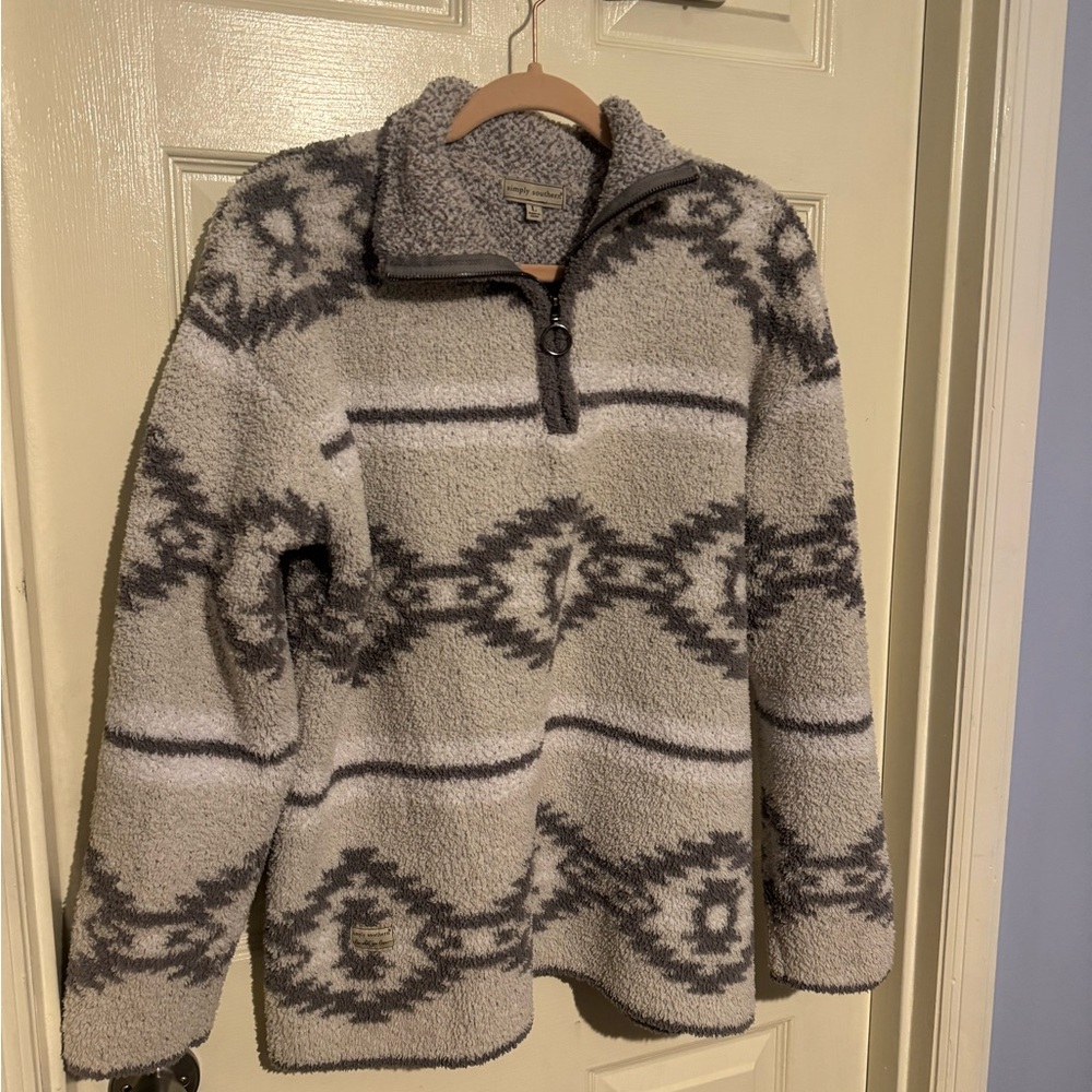 Tribal Patterned Pullover Sweater - image 2